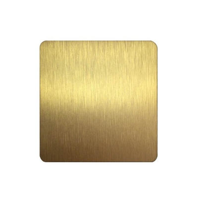316 feuille laminée à froid décorative d'acier inoxydable du miroir 8K du plat d'or 1mm solides solubles de feuille